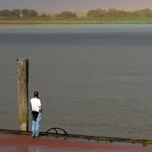 Der Schiffsanleger Stadersand: Bisher fahren hier keine Ausflugsschiffe.