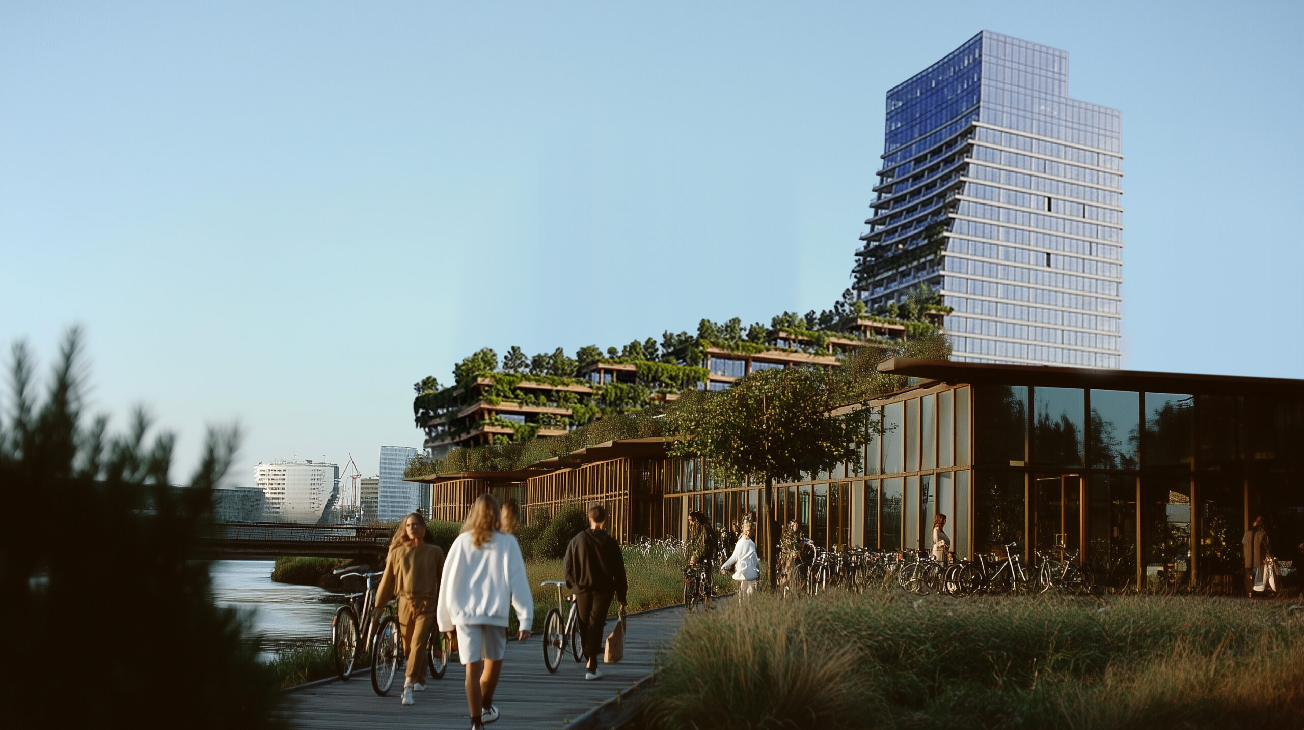 So stellt sich die Initiative den künftigen Elbtower vor – mit ganz viel Grün.