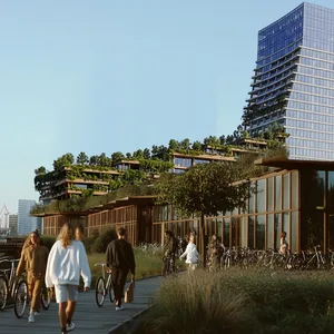 So stellt sich die Initiative den künftigen Elbtower vor – mit ganz viel Grün.