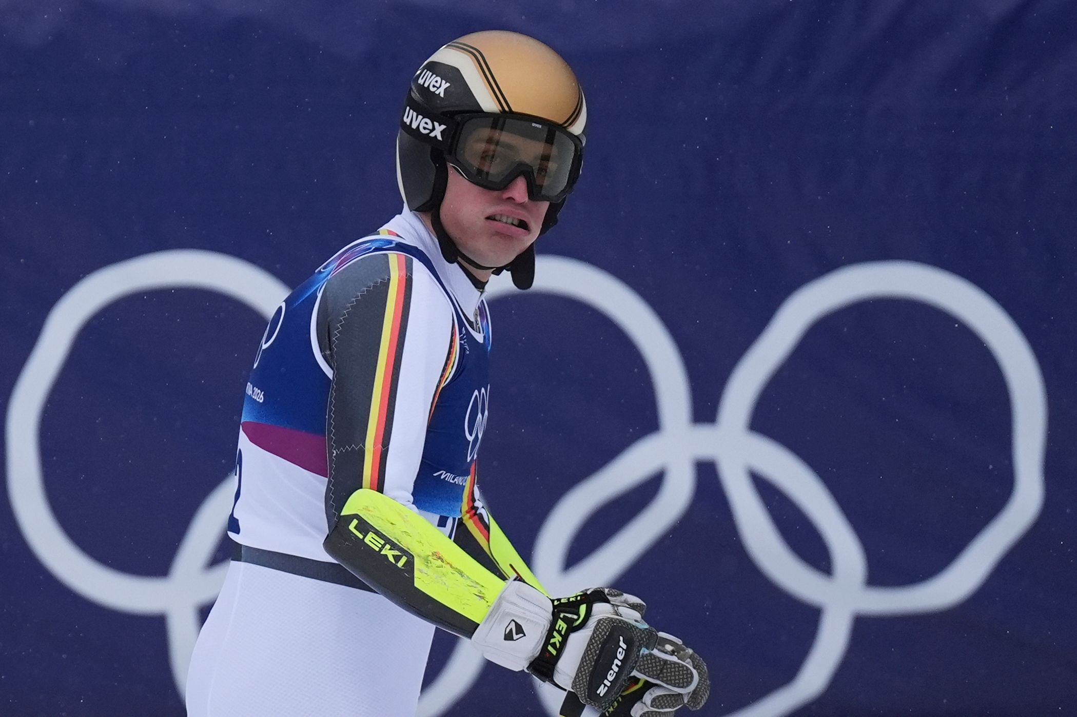 Anton Grammel nach dem Riesenslalom in Bormio