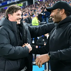 HSV-Trainer Merlin Polzin und Daniel Thioune vor ihrem letzten Duell im März 2025