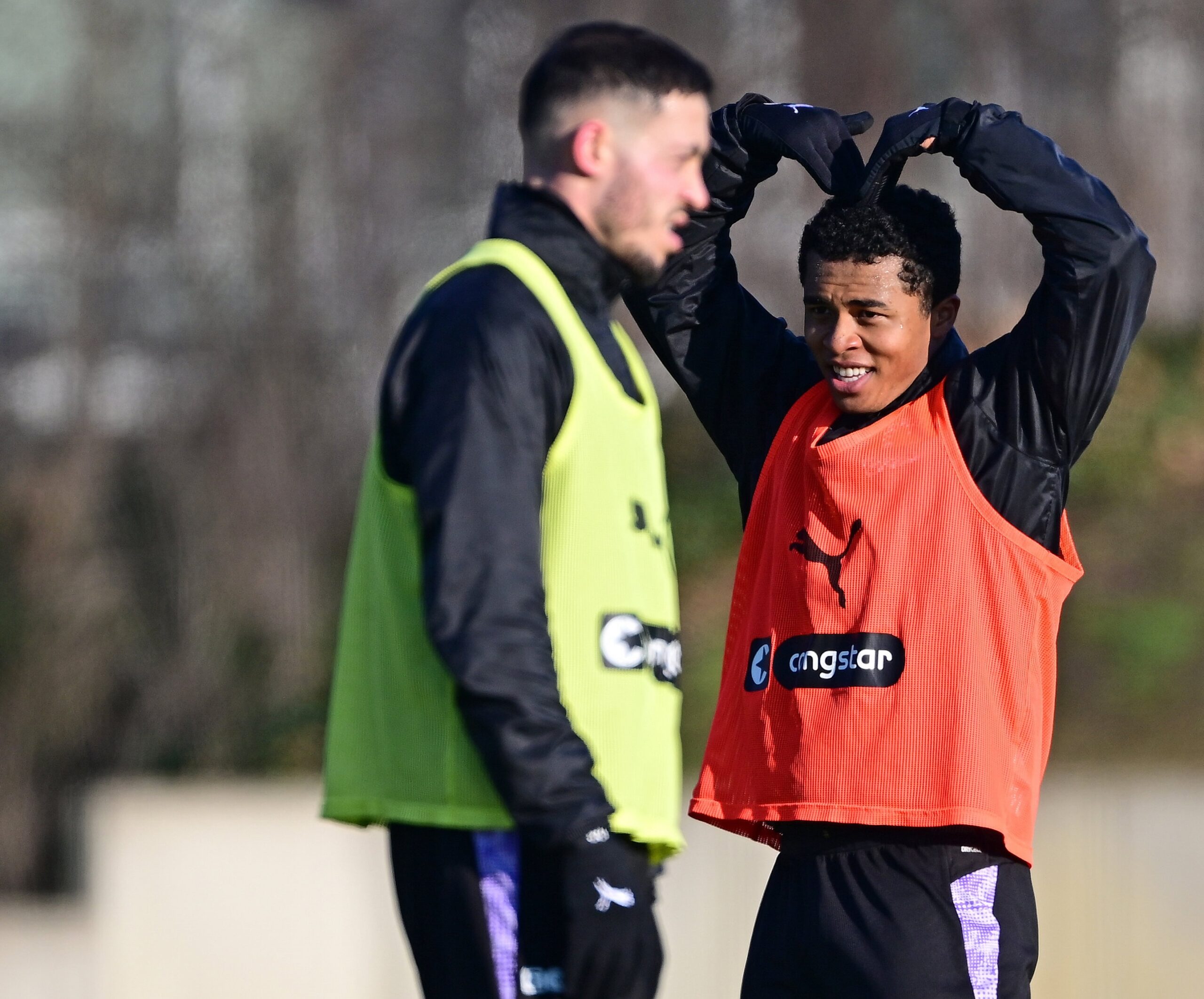 Joel Chima Fujita und Mathias Pereira Lage beim Training