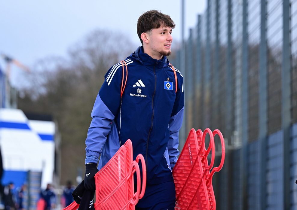 Neuzugang Otto Stange im HSV-Training