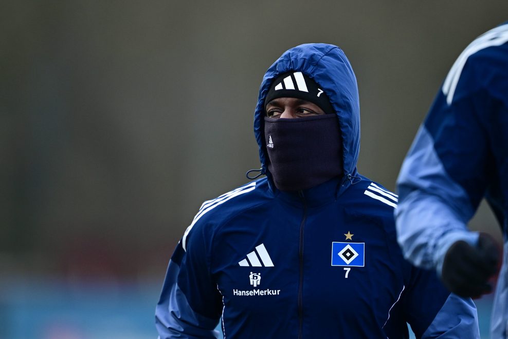 Jean-Luc Dompé am Dienstag beim Training im Volkspark