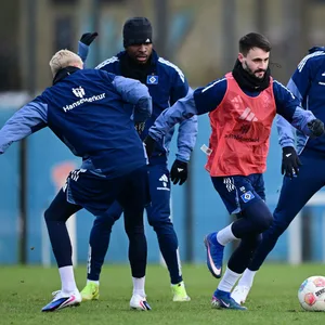 HSV-Profis beim Training