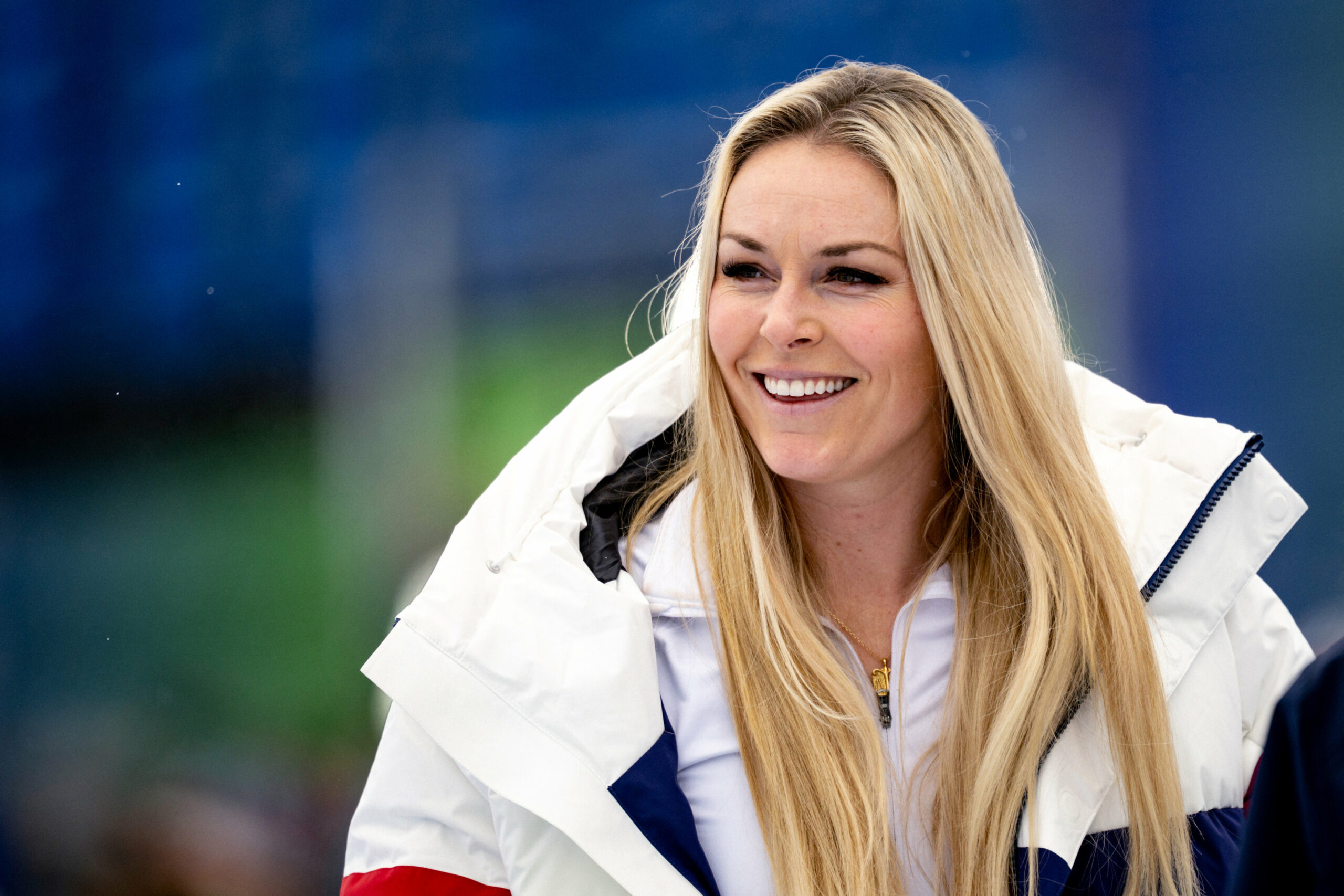 Lindsey Vonn lächelt vor dem Start eines Rennens bei Olympia