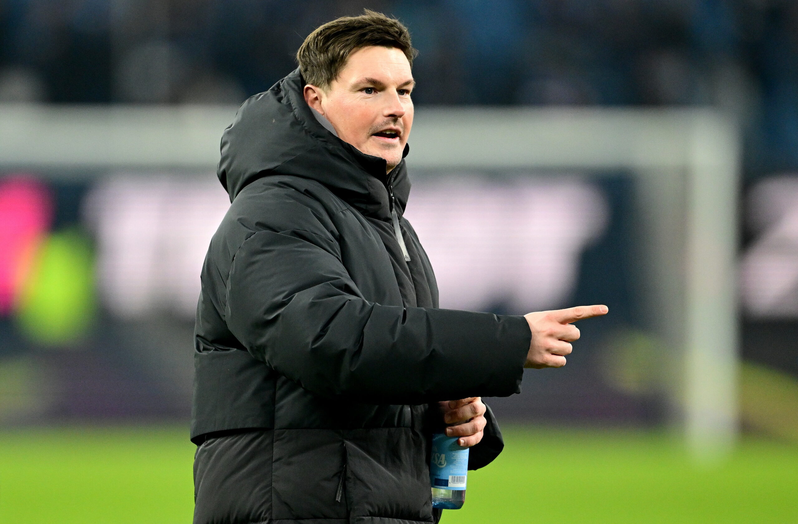 HSV-Trainer Merlin Polzin im Spiel gegen Union Berlin