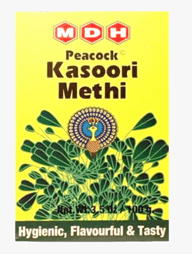 Die Bockshornkleeblätter „MDH Peacook Kasoori Methi“.