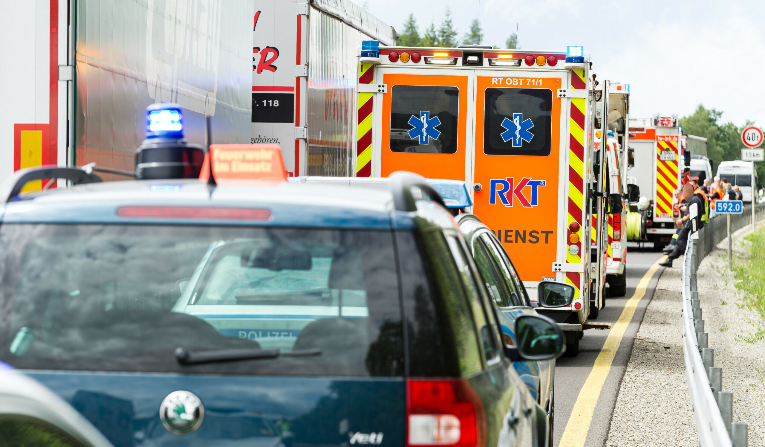 Ein schwerer Unfall auf der A7 (Archivbild).