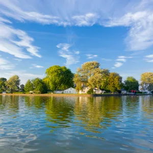 Kleine Insel mit Bäumen