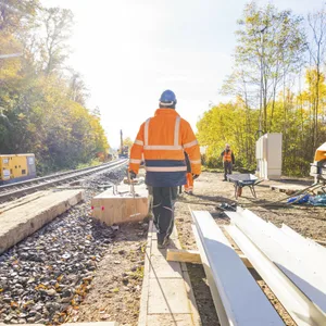 Bahnbaustelle. (Symbolbild)