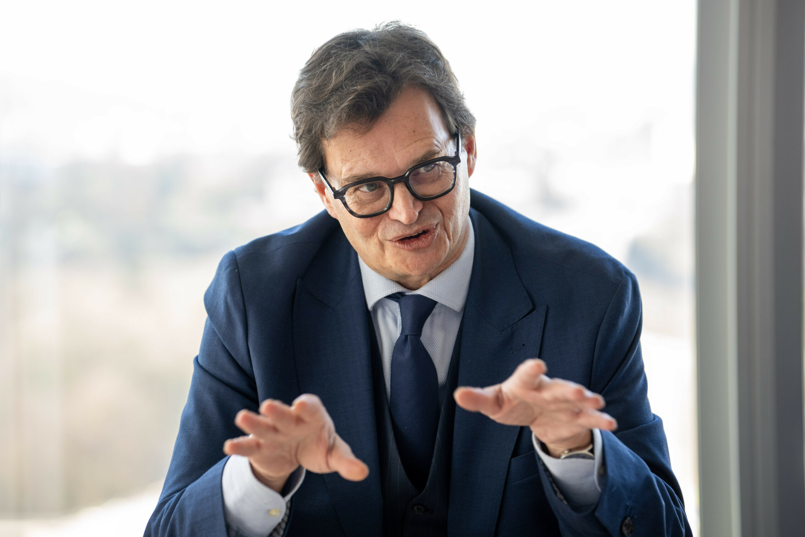 Andrés Ritter, stellvertretender Leiter der Europäischen Staatsanwaltschaft, spricht bei einem Interviewtermin im Gebäude der European Public Prosecutor’s Office (Eppo) in Luxemburg.