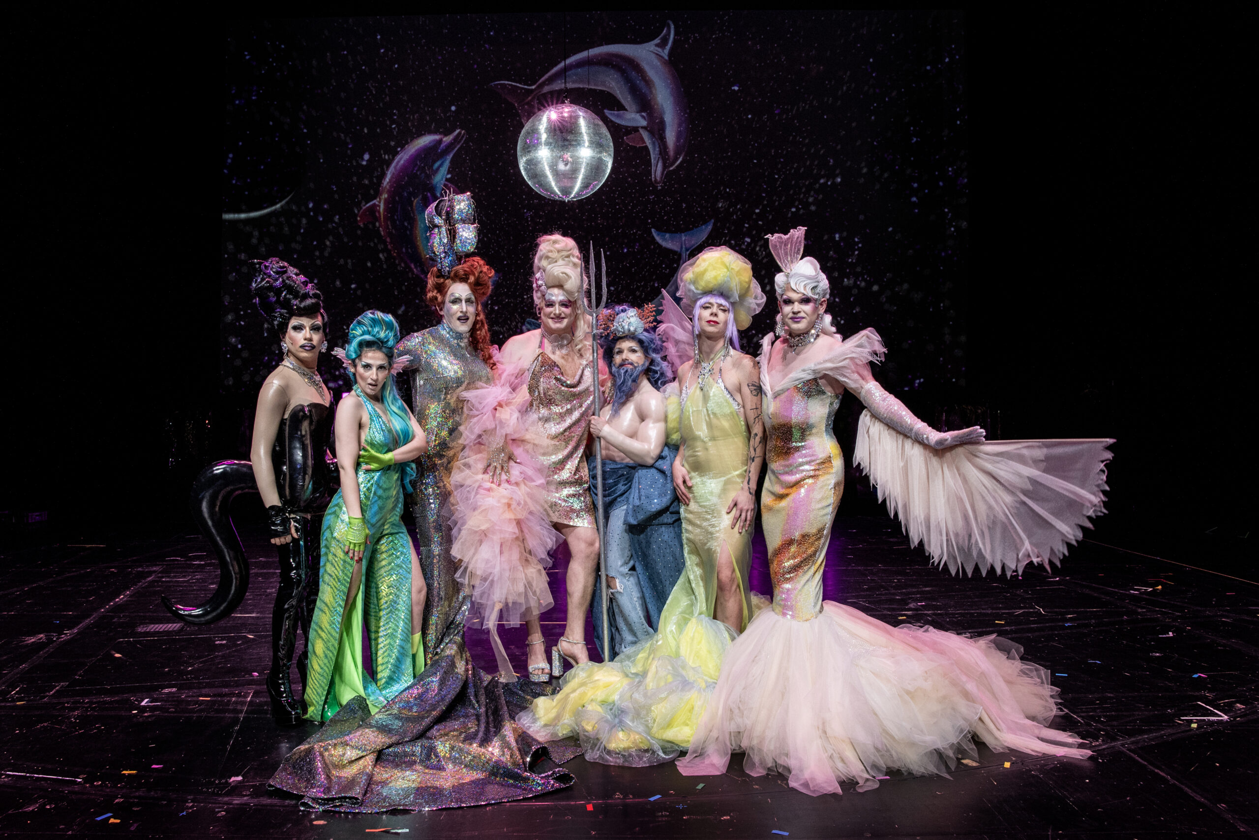 Als Meerjungfrauen verkleidete Dragqueens