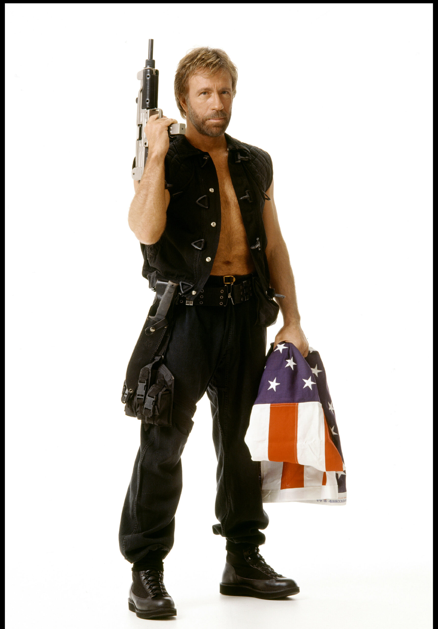 Chuck Norris im Actionfilm „Delta Force 2 – The Columbian Connection“ von 1990.