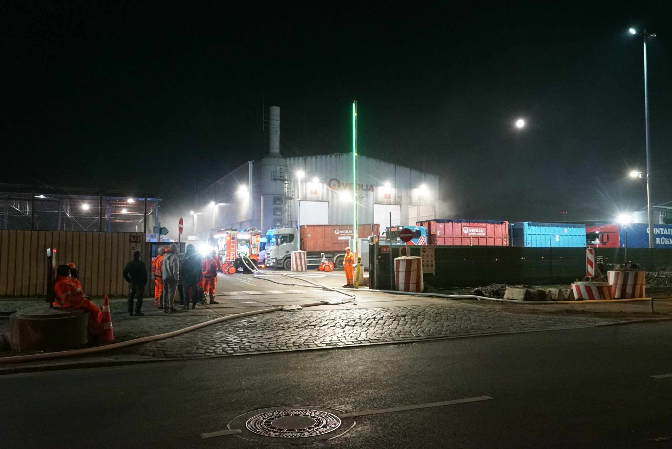 Die Feuerwehr war seit kurz nach 5 Uhr morgens im Einsatz in Billbrook.