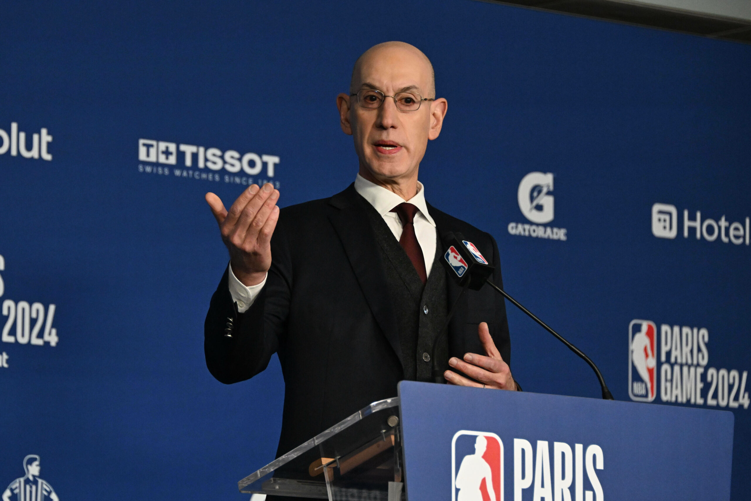 NBA-Boss Adam Silver auf einer Pressekonferenz
