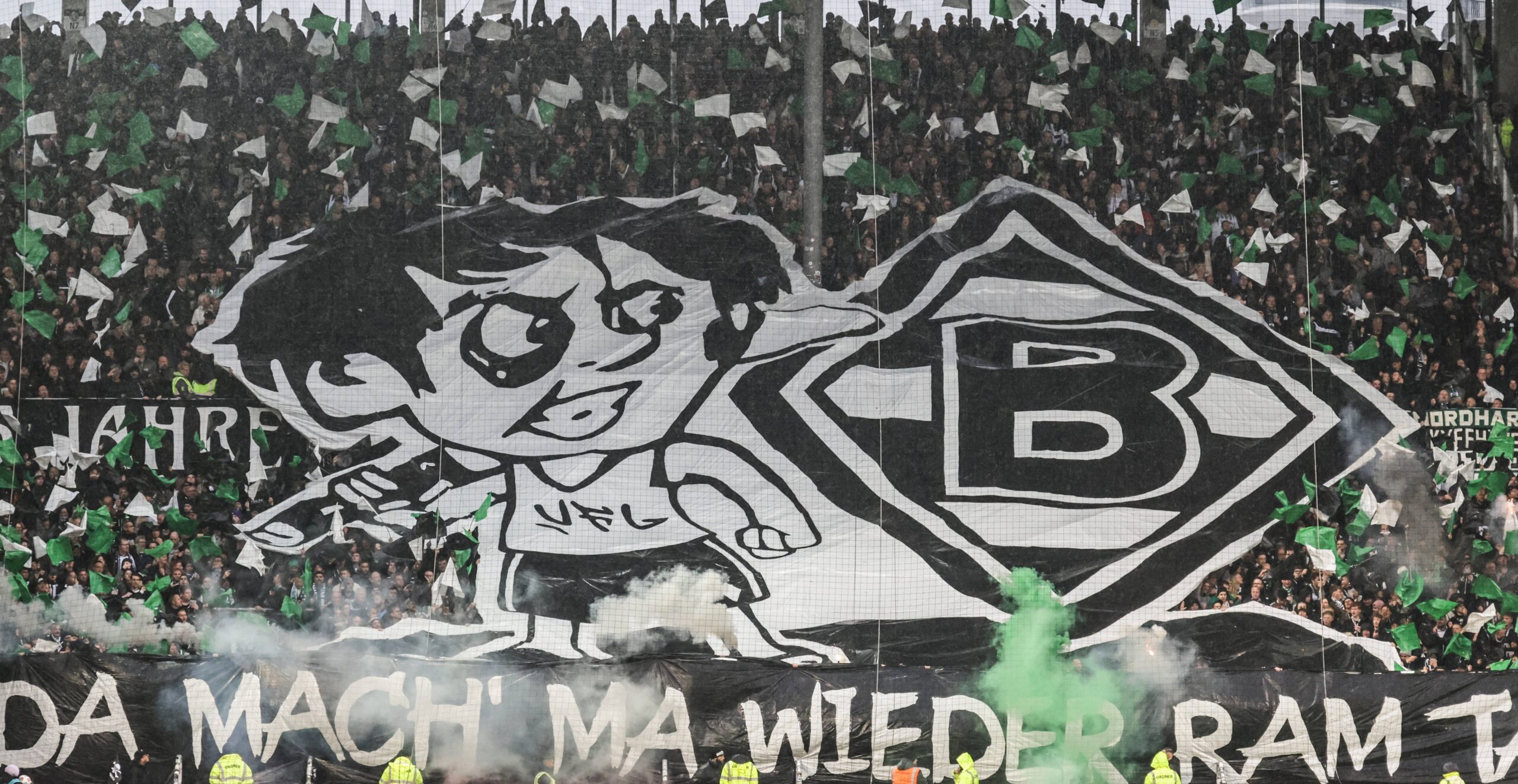 Gladbach-Fans am Millerntor