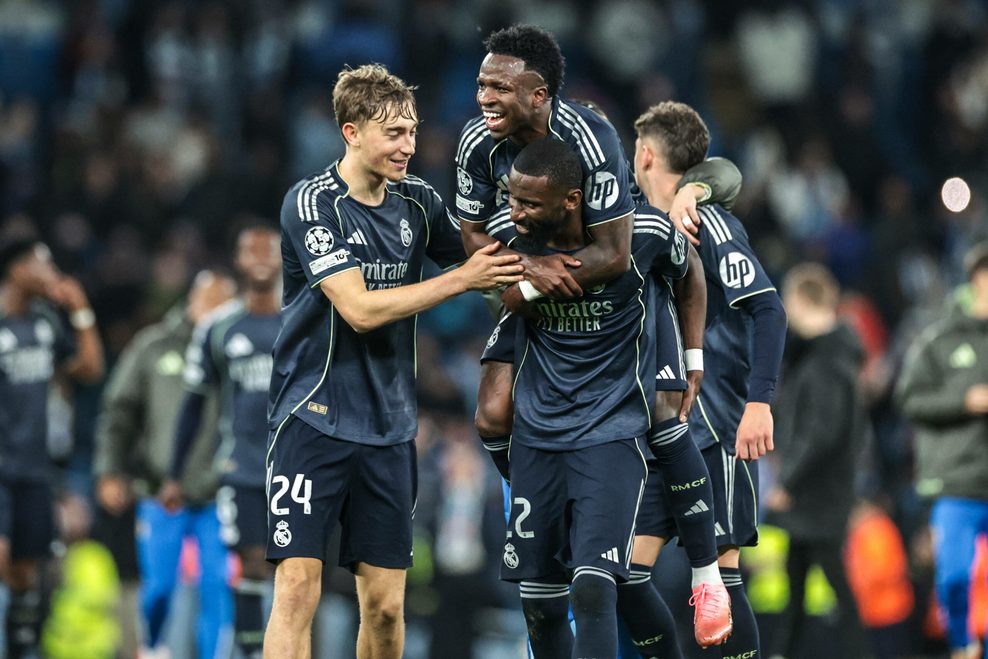 Antonio Rüdiger mit Dean Huijsen und Vinicius Junior