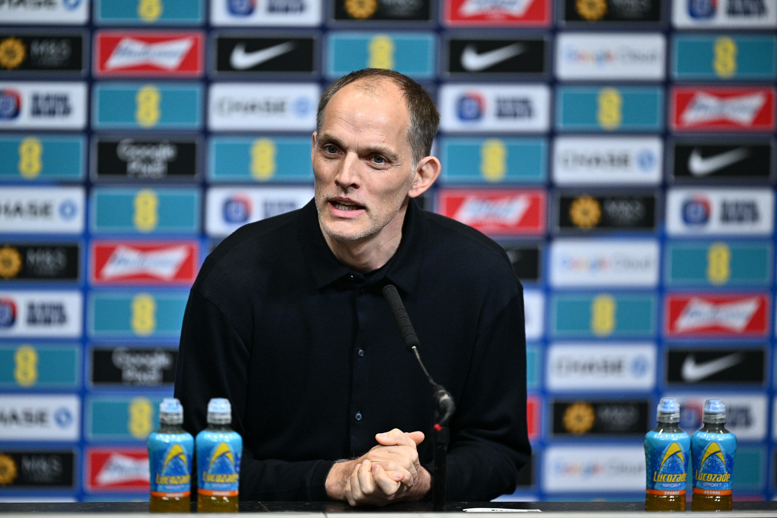 Thomas Tuchel auf einer Pressekonferenz