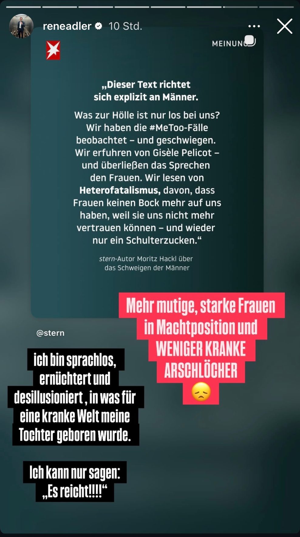 Instagram-Story von René Adler