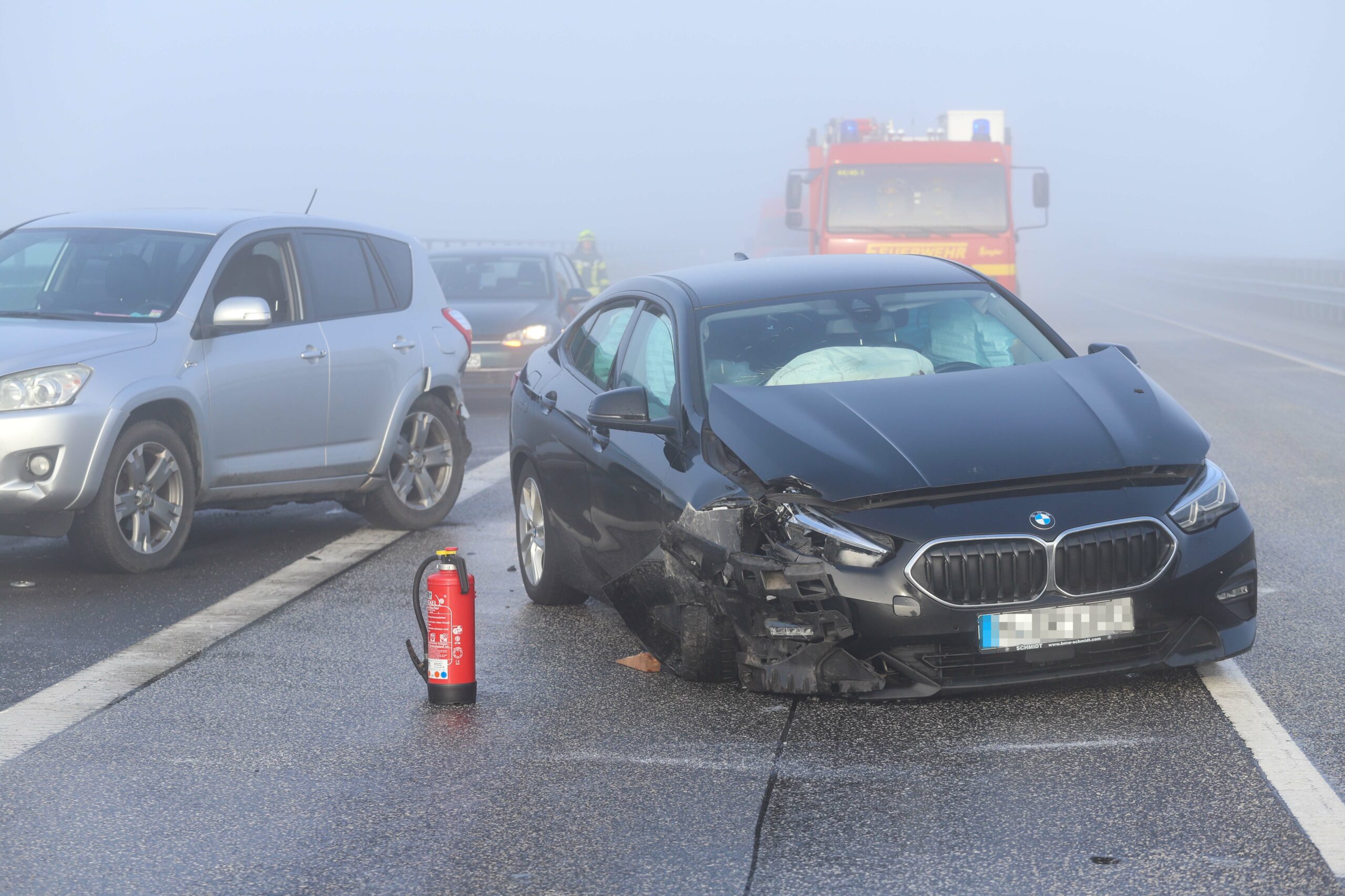 Massenkarambolage auf autobahn im Norden – sieben Fahrzeuge beteiligt