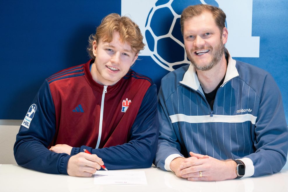 Martin Hovde und Jogi Bitter bei der Vorstellung beim HSV Hamburg