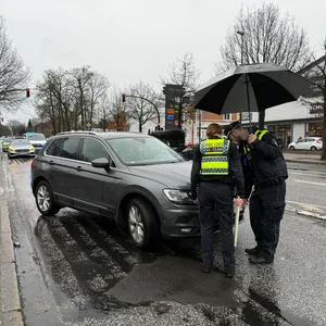 Der Unfallwagen auf der Kieler Straße.