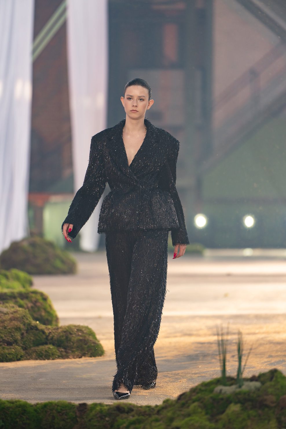 Kandidatin Antonia beim finalen Walk. Hier konnte sie Heidi von sich überzeugen.