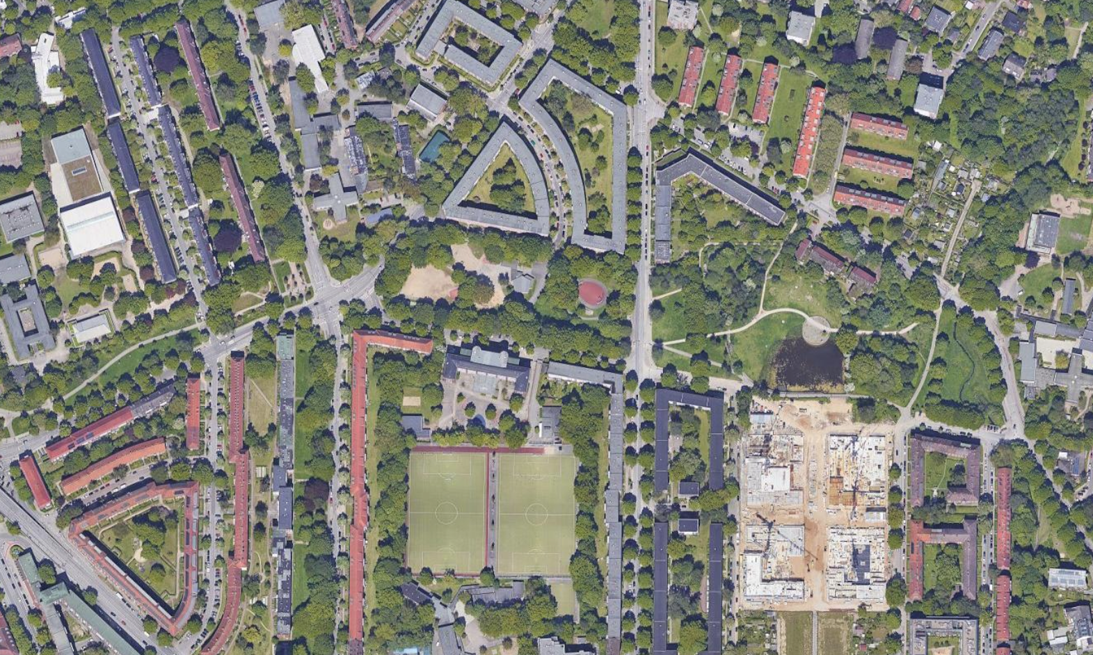 In diesem Wohngebiet wurde die Frau überfallen.