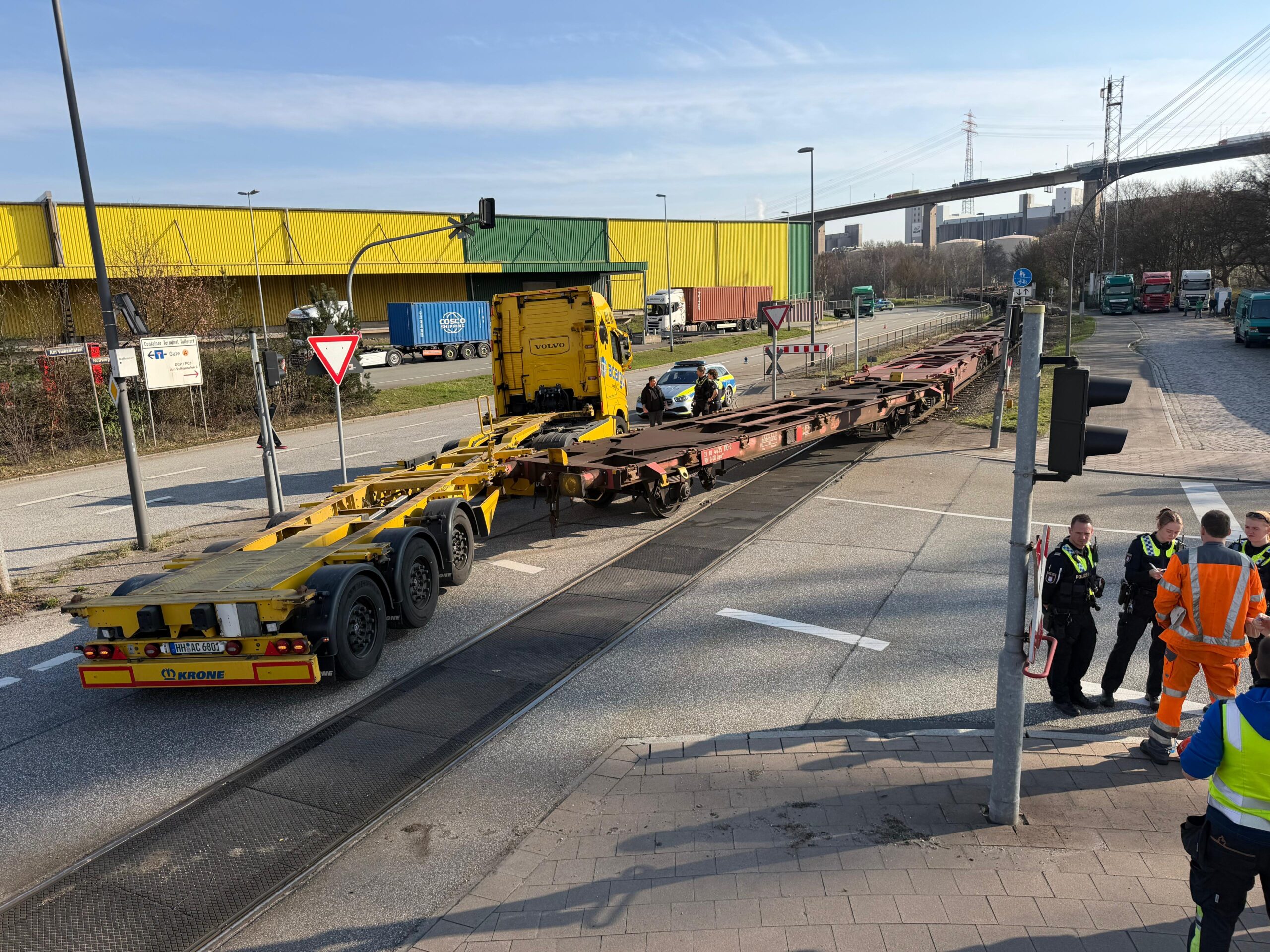 Hafenbahn Steinwerder Unfall