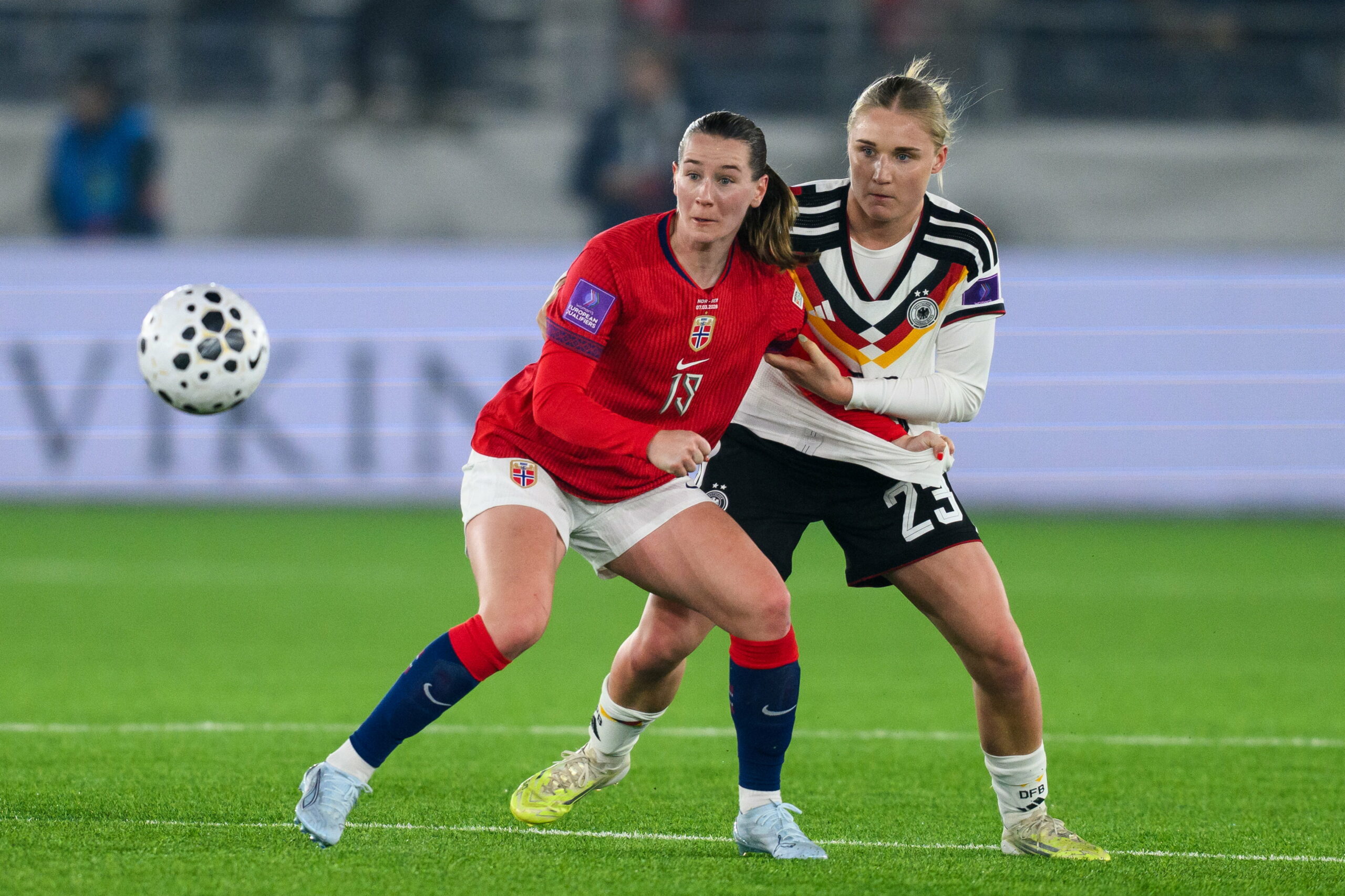 Jella Veit aus Pinneberg bei ihrem Länderspiel-Debüt gegen Norwegen