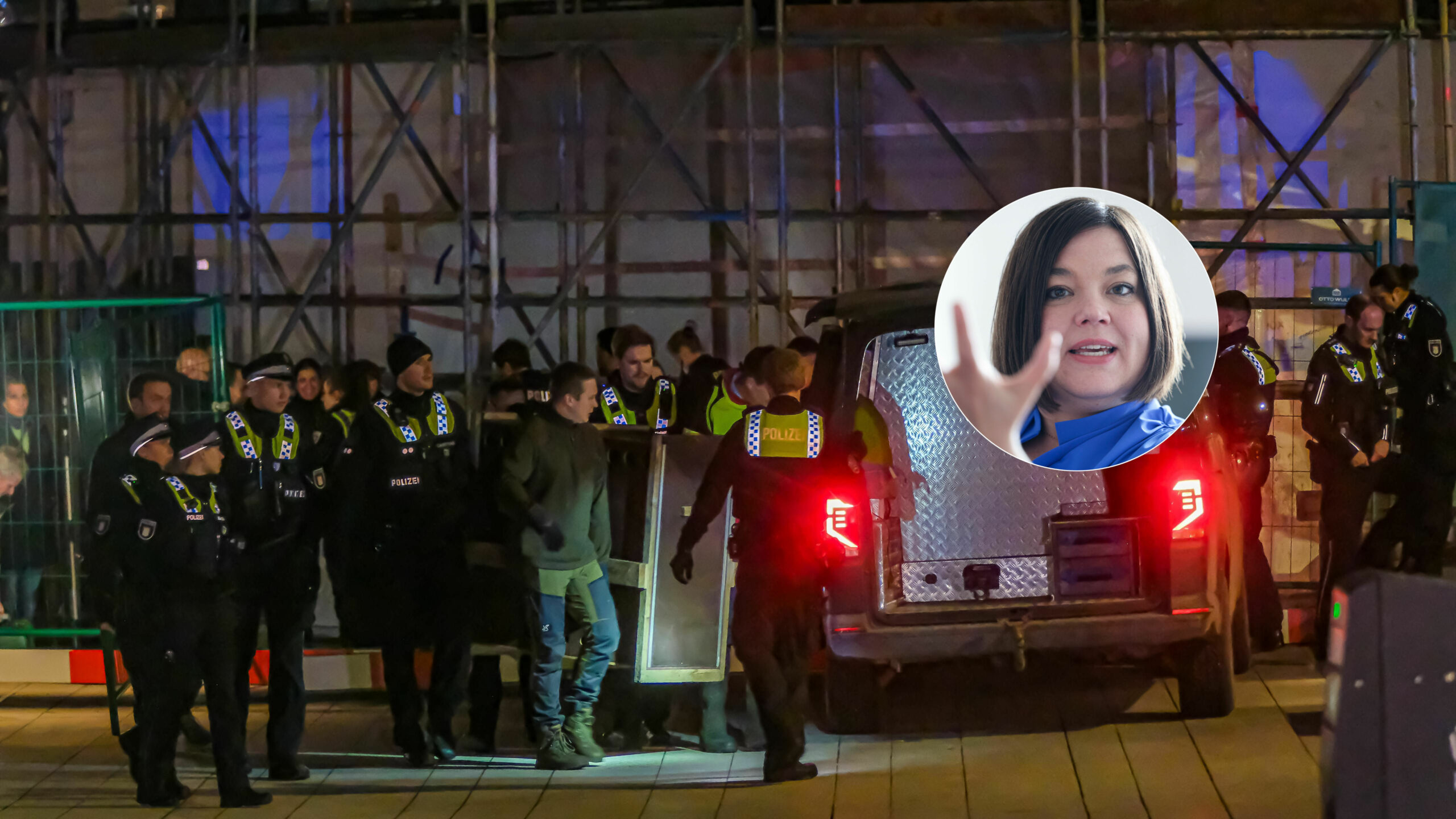 Der Wolf wurde am Jungfernstieg von der Polizei eingefangen. Die Zweite Bürgermeisterin Katharina Fegebank gibt ein Update zur Lage.