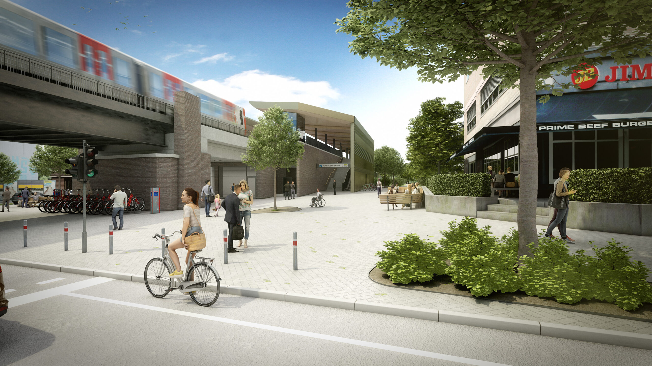 Illustration Fuhlsbüttler Straße U-Bahn