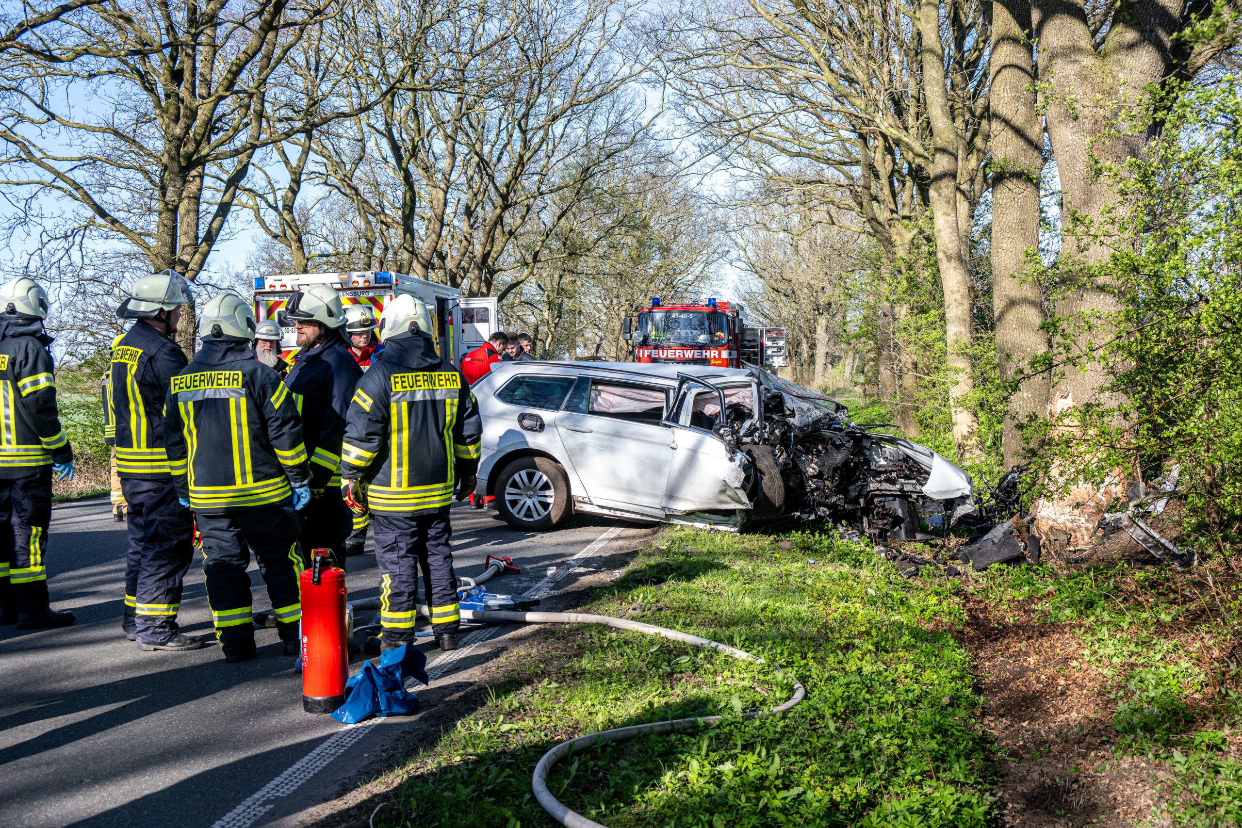 Bei dem Unfall in Großenwiehe erlitt der Fahrer tödliche Verletzungen.