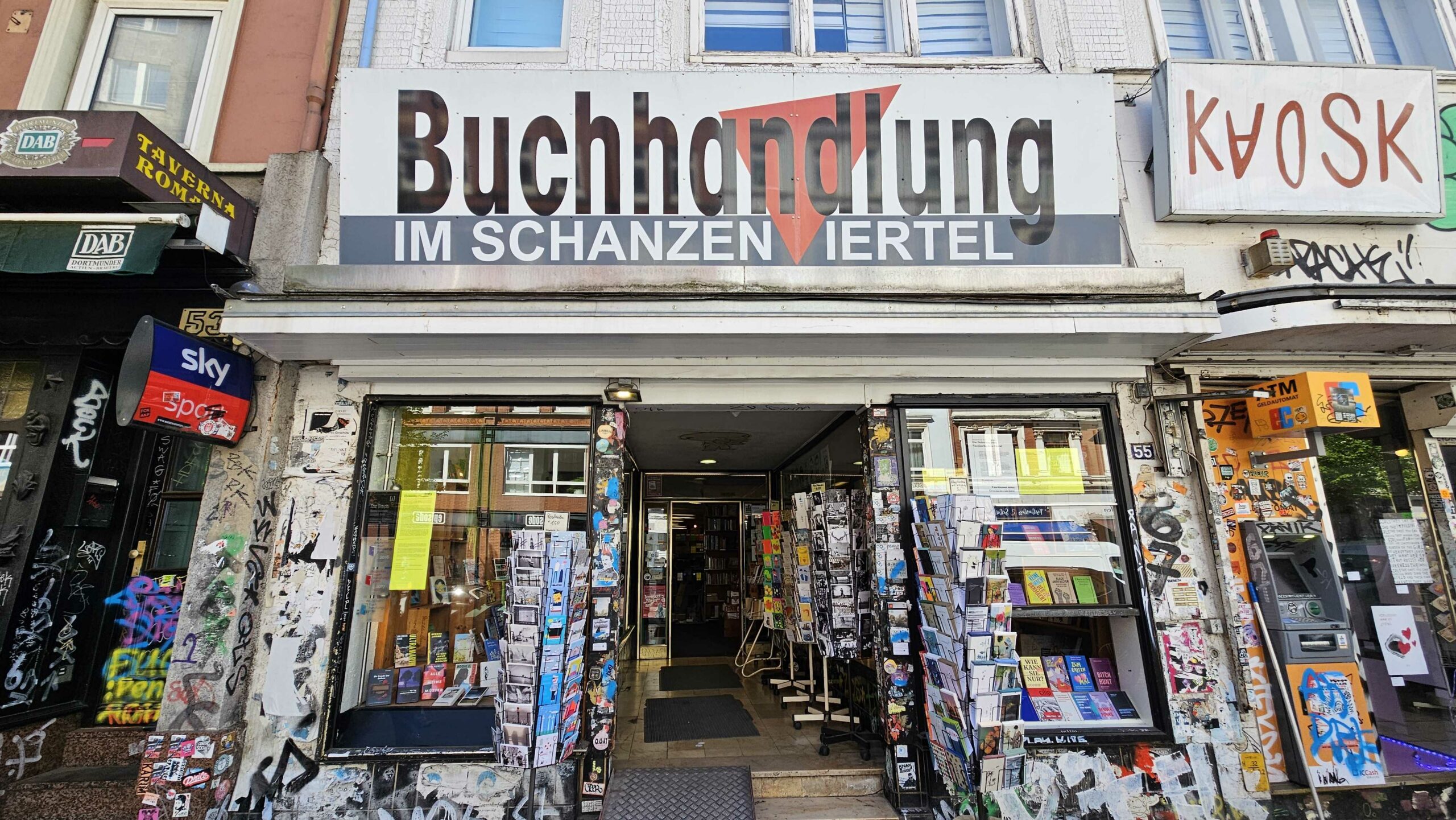 die Buchhandlung im Schanzenviertel am Schulterblatt