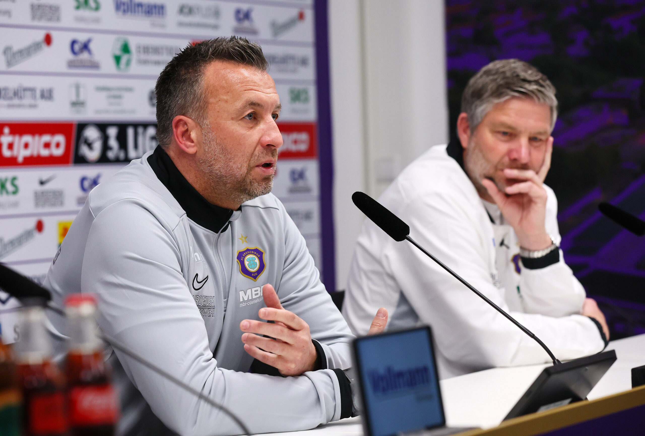 Trainer Christoph Dabrowski und Geschäftsführer Michael Tarnat