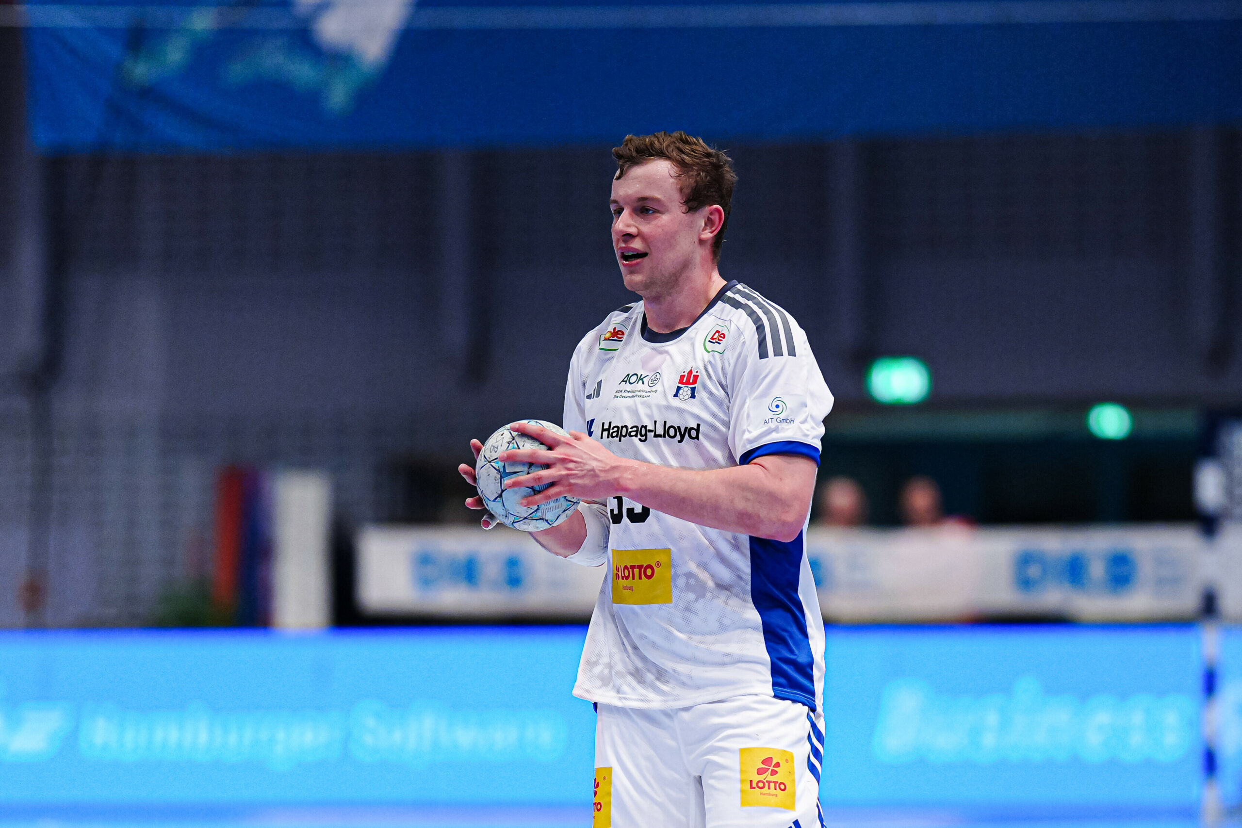Moritz Sauter im Spiel gegen den Bergischen HC