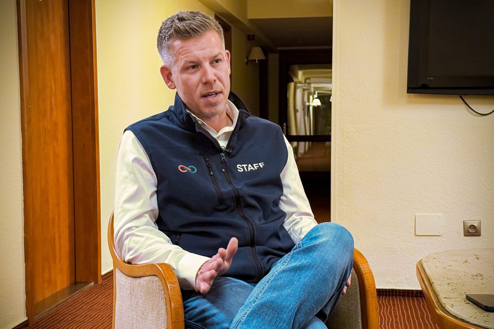 Der ungarische Oppositionsführer Péter Magyar in einem Interview Anfang April