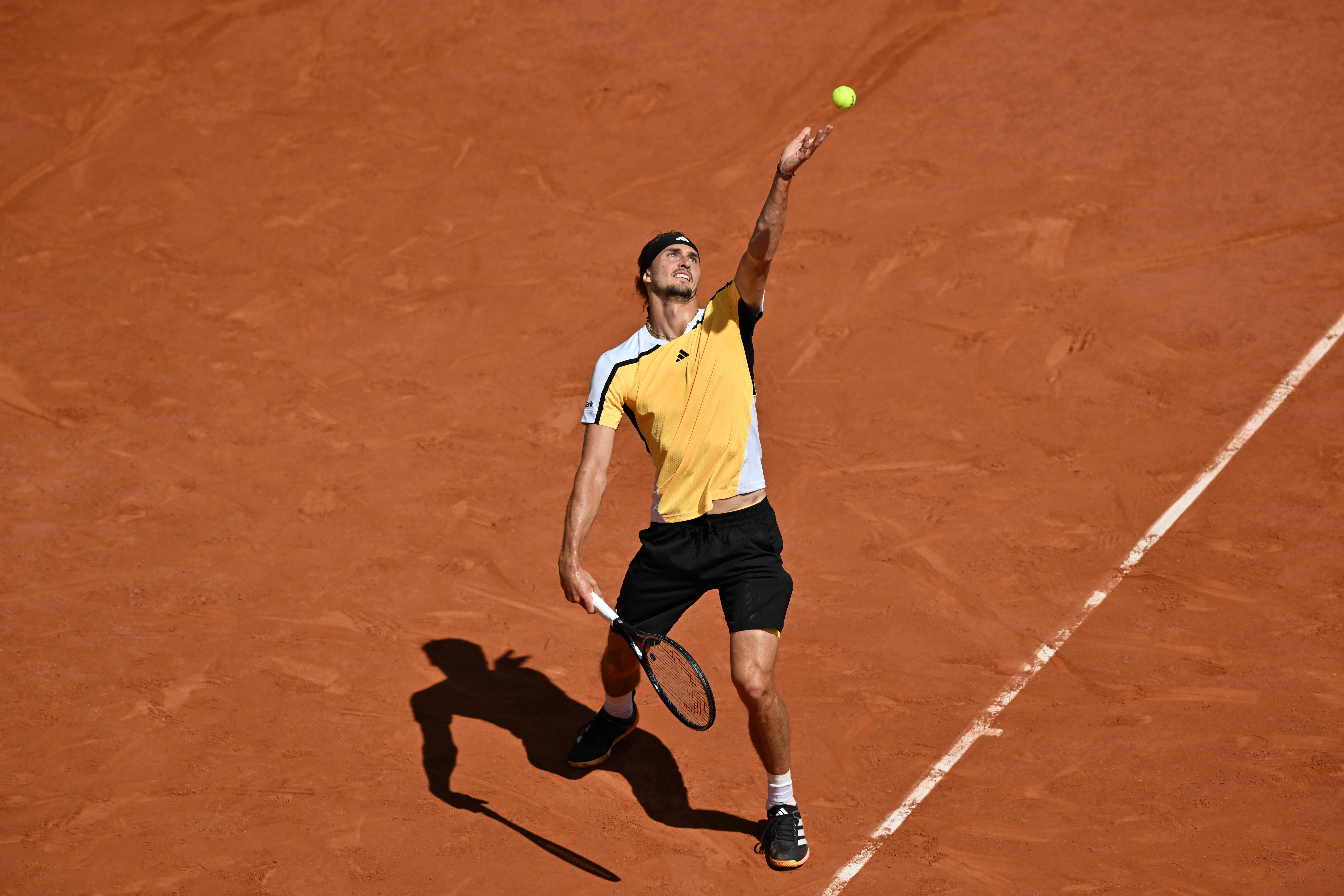 Alexander Zverev beim Aufschlag