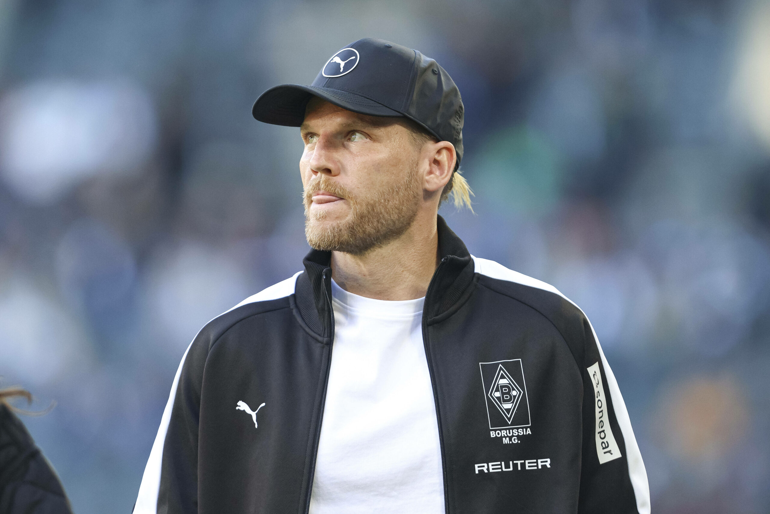 Eugen Polanski mit Kappe im Dress von Borussia Mönchengladbach