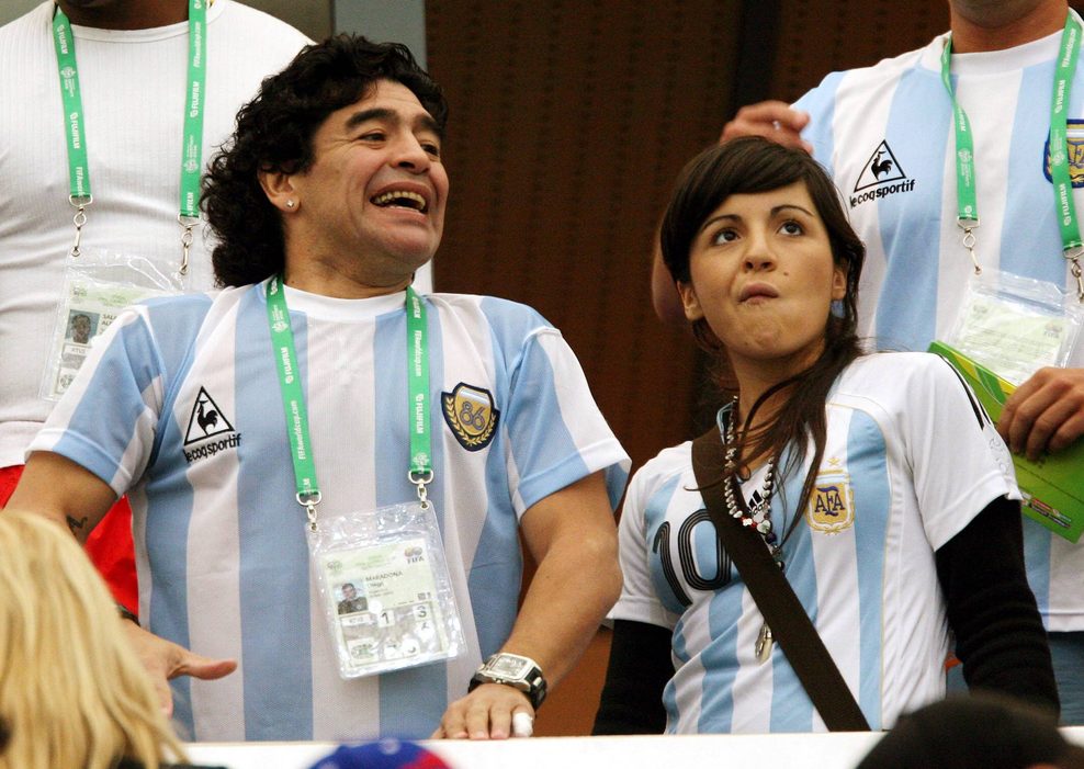 Diego Maradona mit seiner Tochter Giannina bei der WM 2006