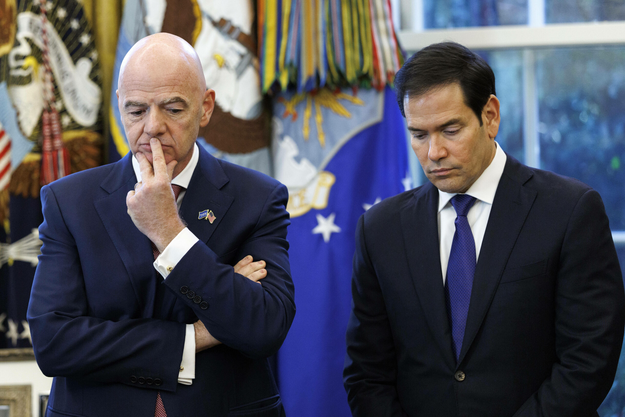 Gianni Infantino und Marco Rubio bei einem Treffen