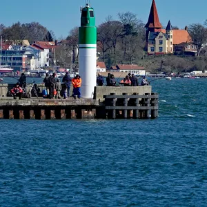 Angler im Bereich der Nordmole in Stralsund