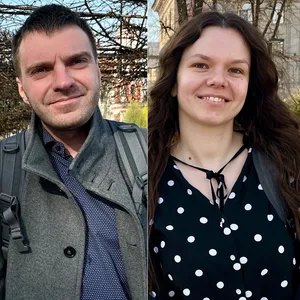 Drei Leute in Vlnius