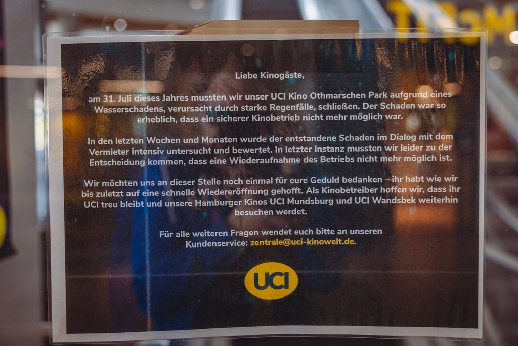 UCI Schild Othmarschen Park