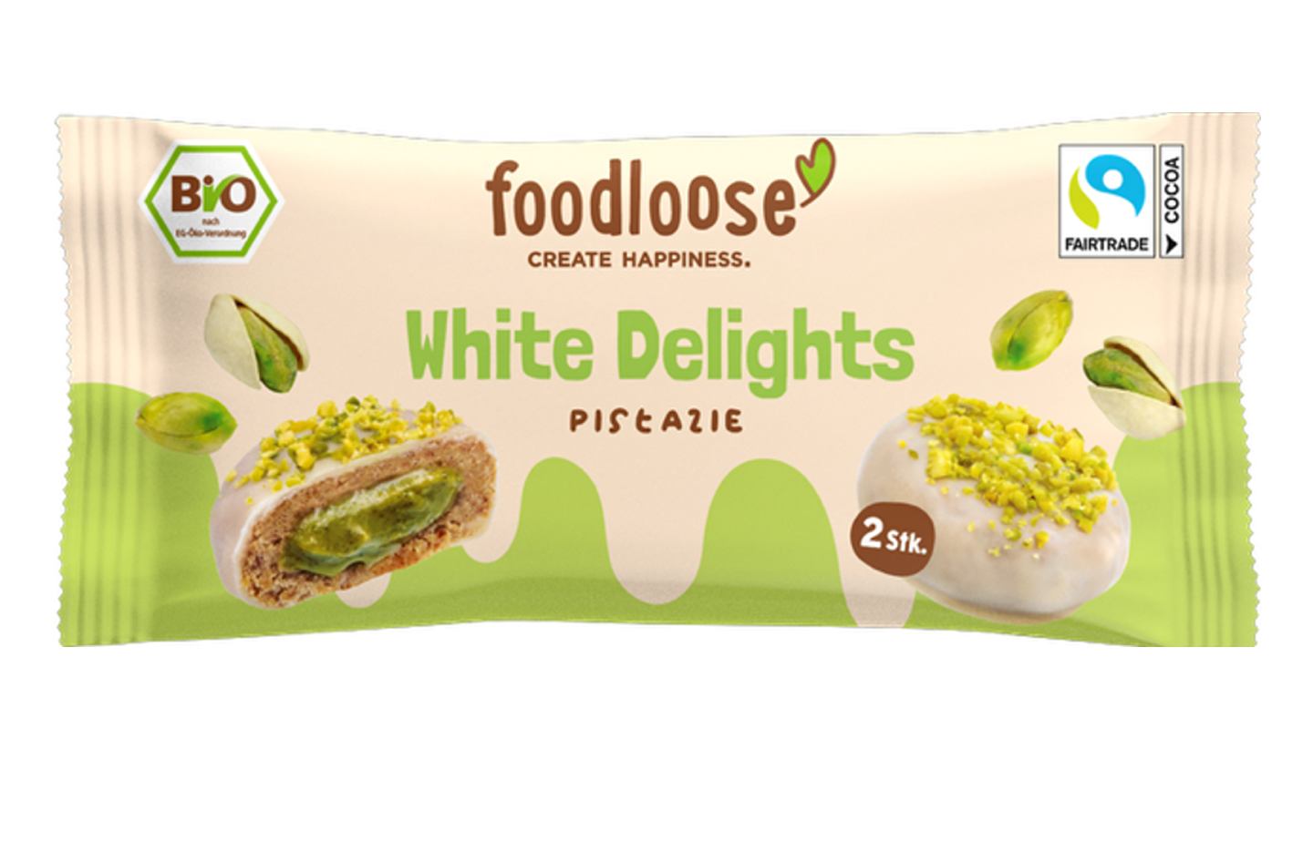 Rückruf: Die „White Delights – Pistazie“ aufgrund potenzieller Fremdkörper.