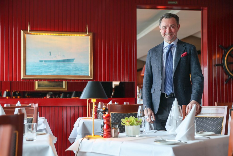 Dirk Kowalke in seinem „Fischereihafen Restaurant“