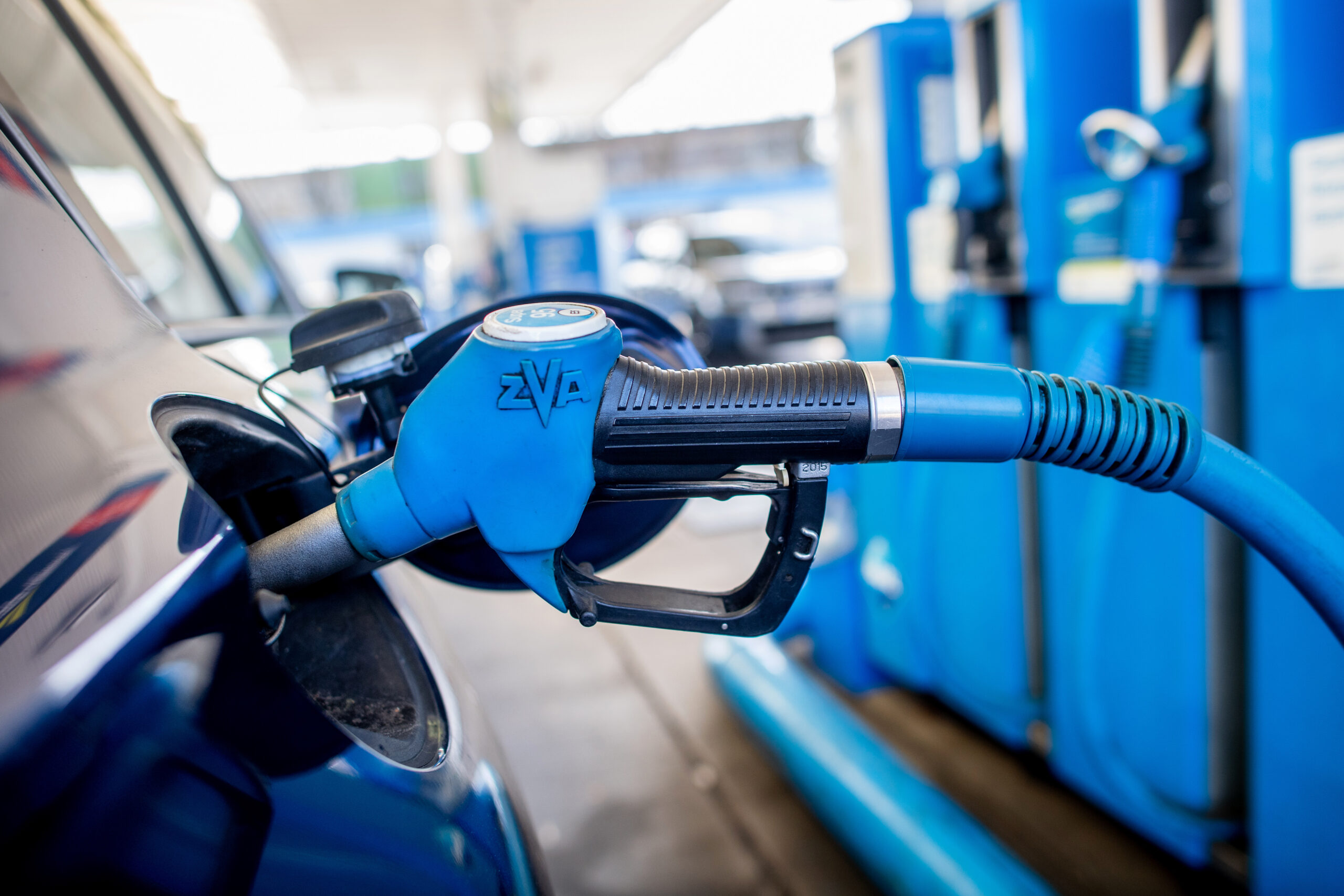 Die Zapfsäule einer Tankstelle