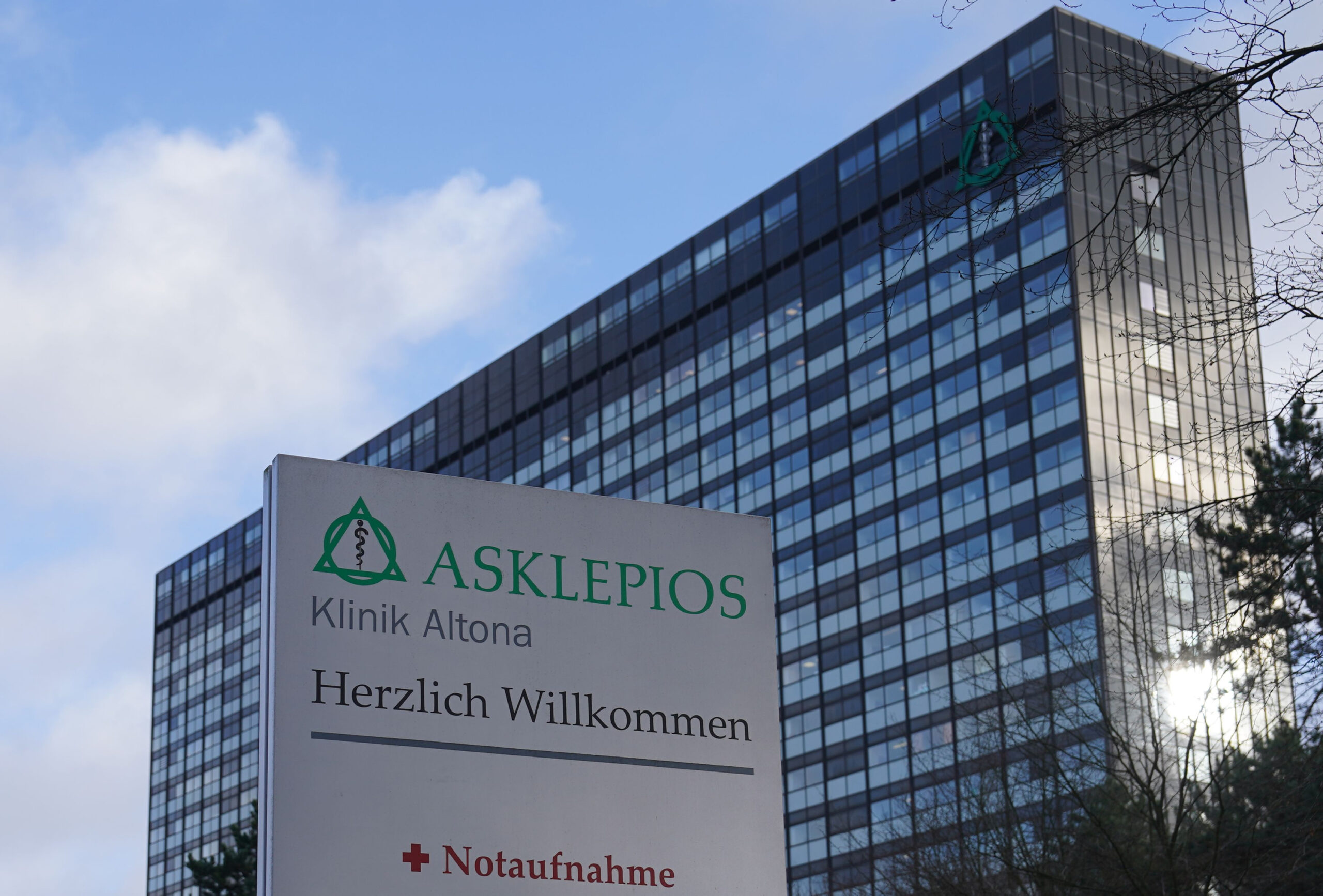 Blick auf die Asklepios Klinik Altona.