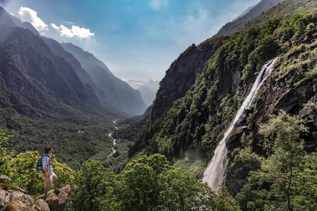 Wasserfall bei Foroglio im Val Bavona